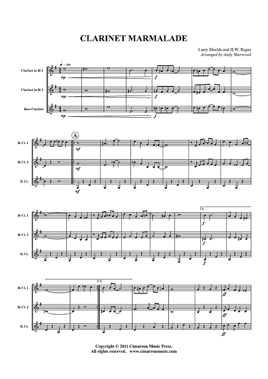 Clarinet Marmalade - Score