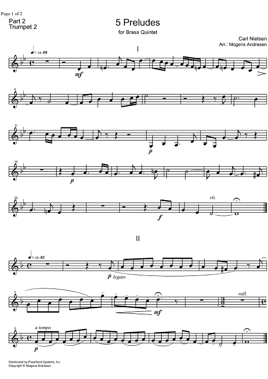 5 Preludes - Trumpet 2