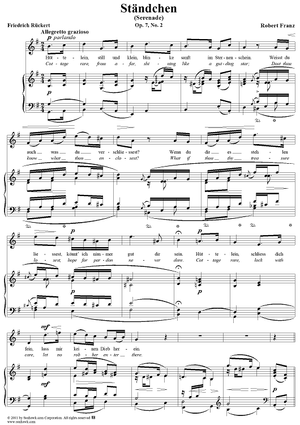 Six Songs, op. 7, no. 2: Serenade  (Ständchen)
