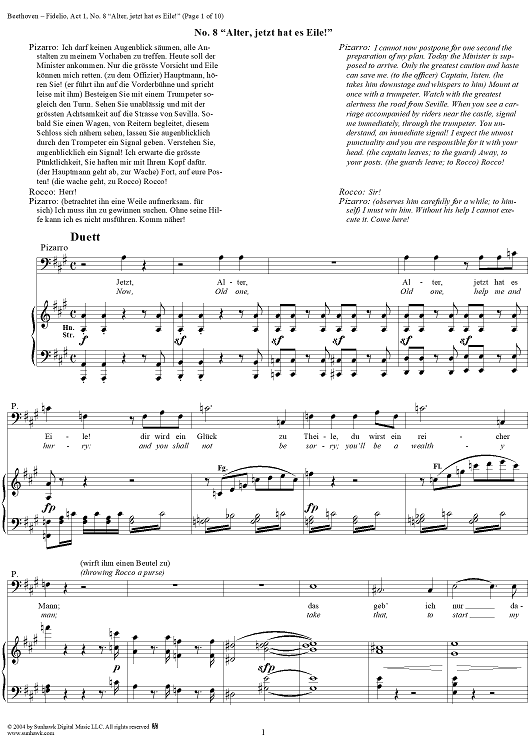 Fidelio, Op. 72, No. 8: "Alter, jetzt hat es Eile!"