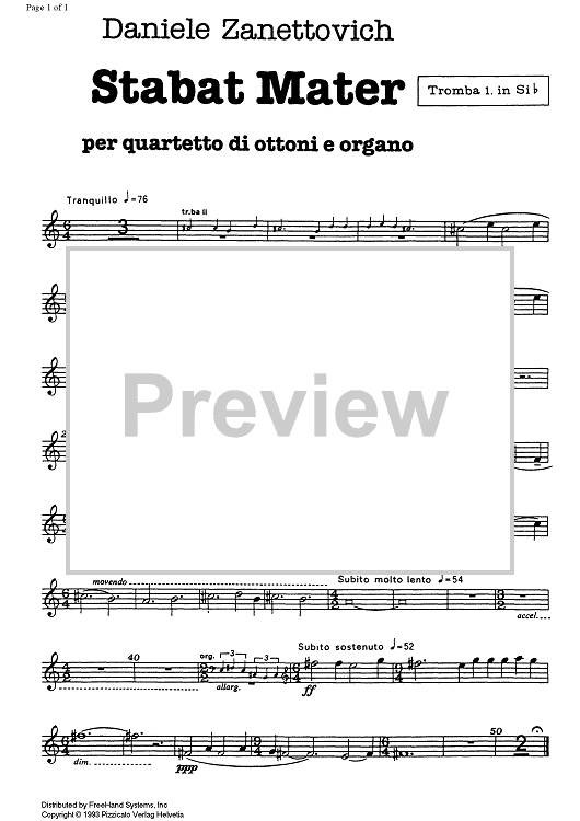 Stabat Mater - Trumpet 1