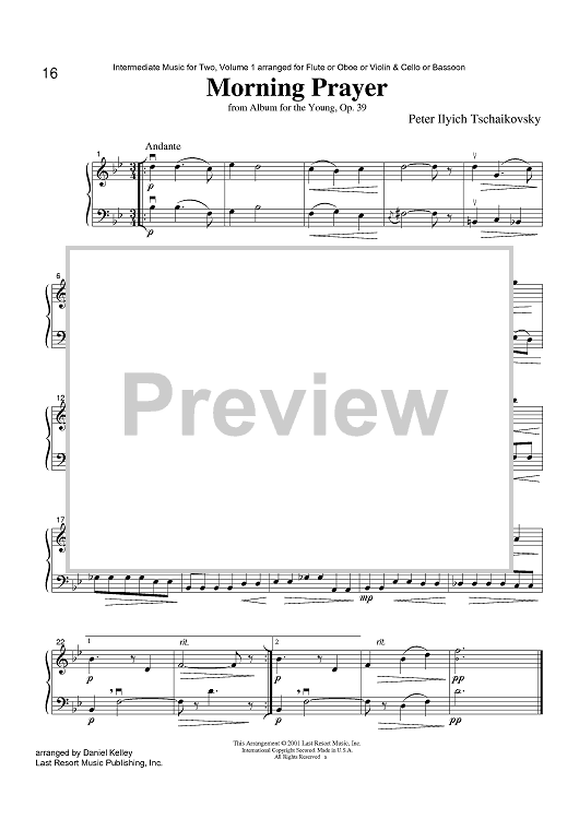 Morning Prayer - from Album for the Young, Op. 39