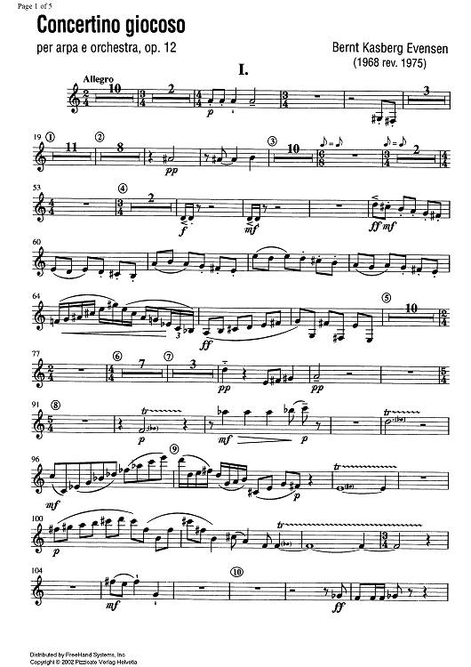 Concertino giocoso Op. 12 - B-flat Clarinet 1