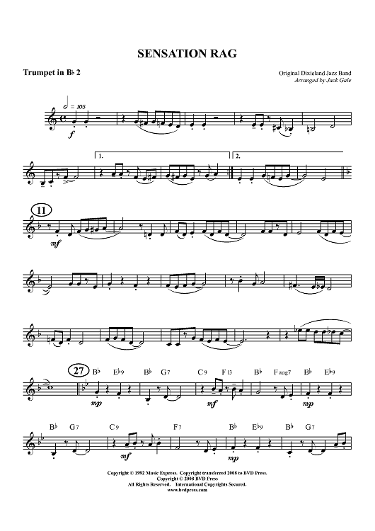 Sensation Rag - Trumpet 2