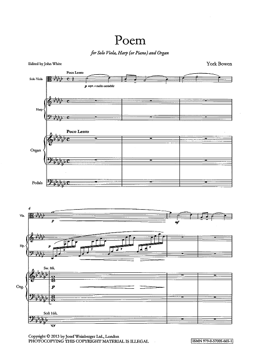 Poem - Organ Score