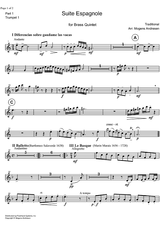 Suite Espagnole - Trumpet in B-flat
