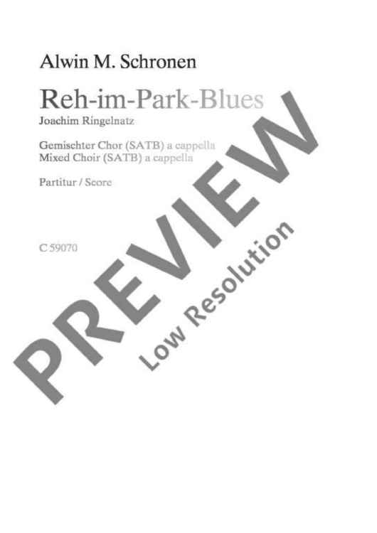 Reh-im-Park-Blues - Choral Score