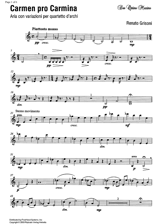 Carmen pro carmine - aria con variazioni - Violin 2