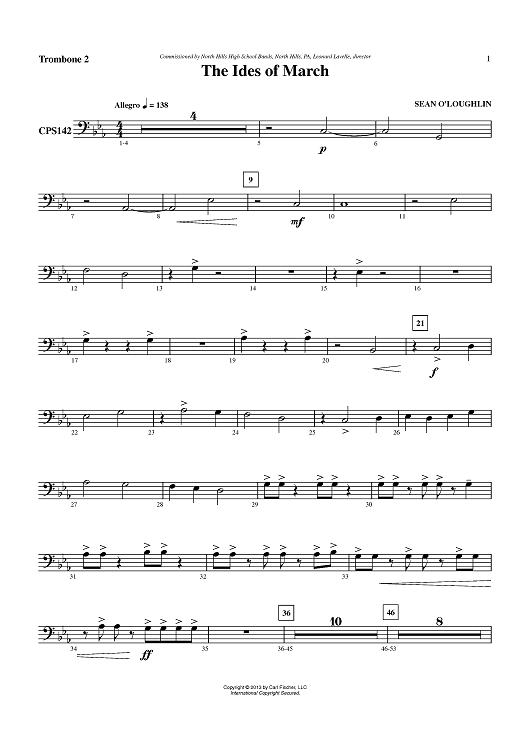 The Ides of March - Trombone 2