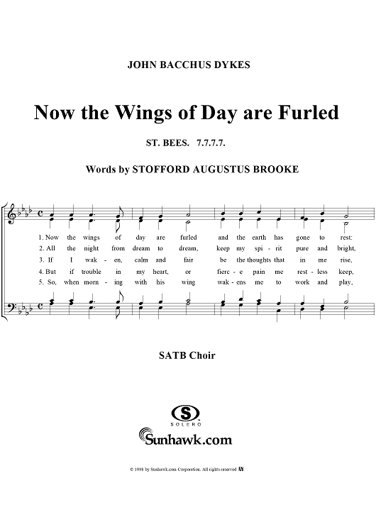 Now the Wings of Day are Furled