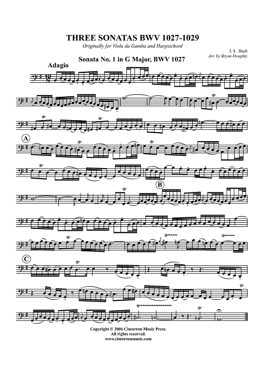 Three Sonatas, BWV 1027-1029 - Tuba