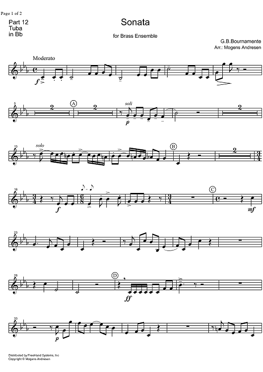 Sonata - Tuba in B-flat BC