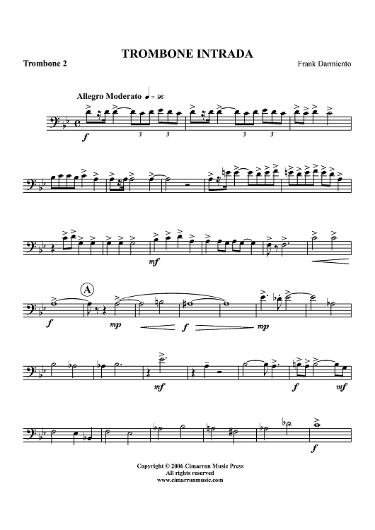 Trombone Intrada - Trombone 2