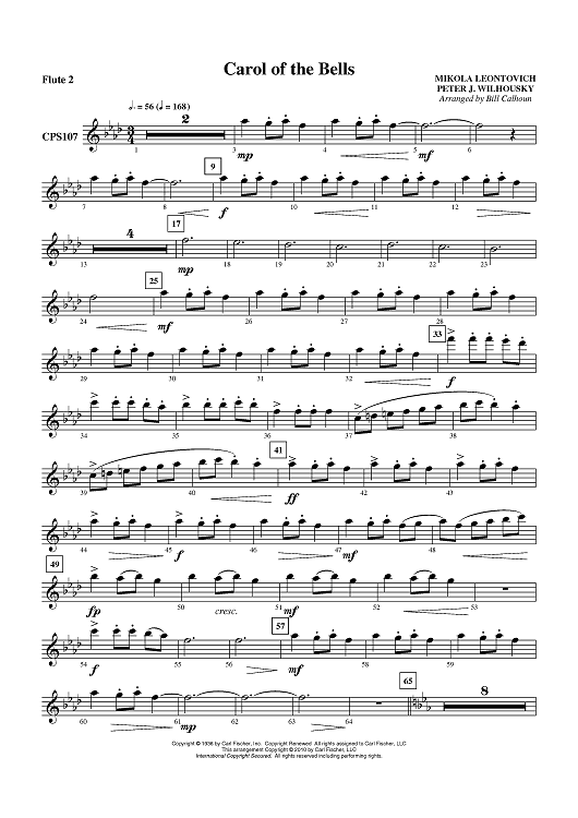Carol of the Bells - Flute 2