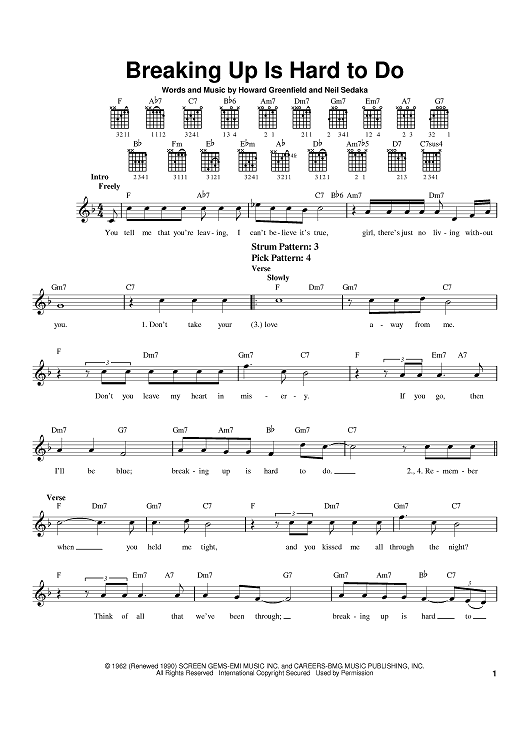 Breaking Up Is Hard To Do