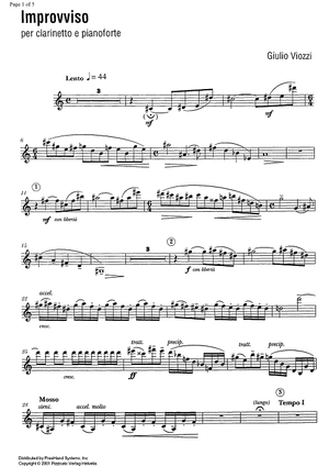 Improvviso - Clarinet in B-flat