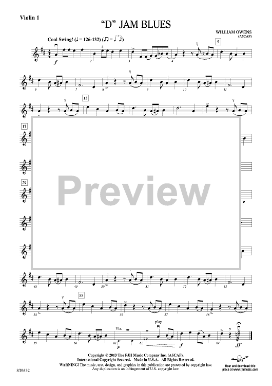 "D" Jam Blues - Violin 1