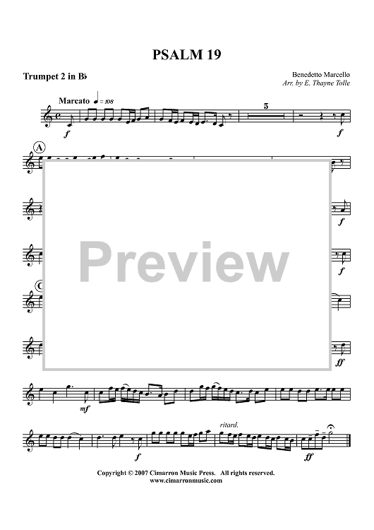 Psalm 19 - Trumpet 2 in B-flat