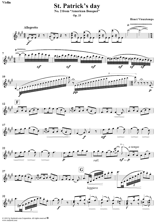 American Bouquet, No. 2: St. Patrick's Day - Violin