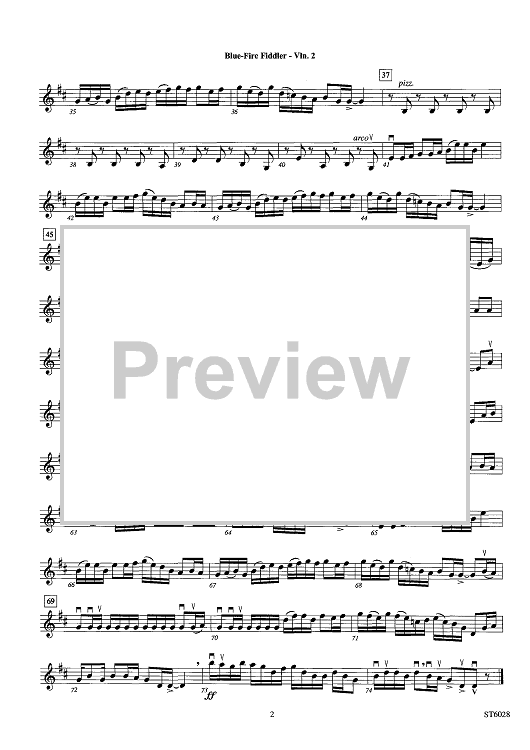 Blue-Fire Fiddler - Violin 2