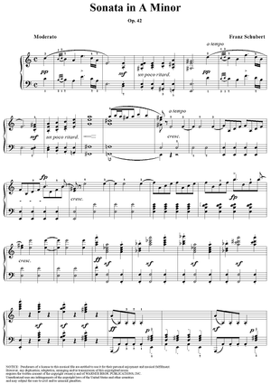 Piano Sonata No. 16 in A minor, Op. 42, D845