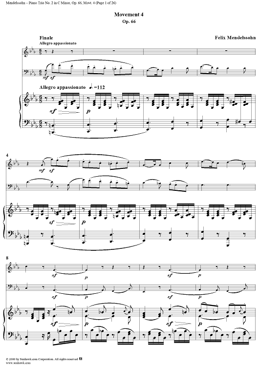 Piano Trio No. 2, Mvmt. 4 - Piano Score