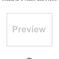 Sonata in G Minor and Presto - Cello