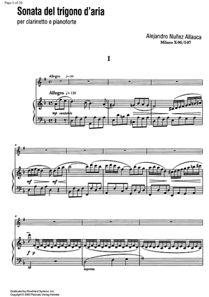 Sonata del trigono d'aria - Score