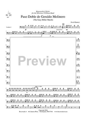 Paso Doble de Geraldo Molinero (The Gary Miller March) - Trombone 1