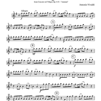 Allegro - from Concerto in F Major, Op. 8 #3 - "Autumn" - Part 2 Clarinet in Bb