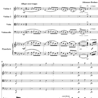 Piano Quintet, Op. 34a, Movement 1 - Piano Score