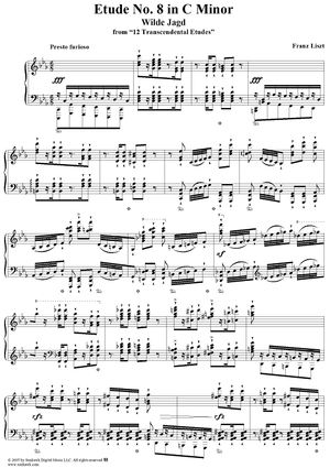 Transcendental Etude No. 8: Wilde Jagd (Wild Hunt) in C Minor&quot