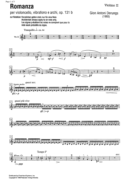 Romanza Op.131b - Violin 2
