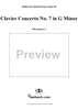 Clavier Concerto No. 7 in G Minor, BWV1058 Mvmt. 3 - Score