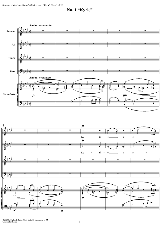Mass No. 5 in A-flat Major, D678, No. 1: Kyrie