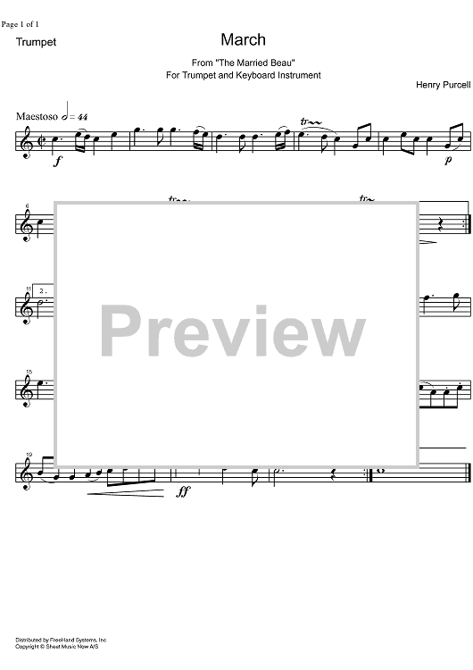 March from the Married Beau - Score
