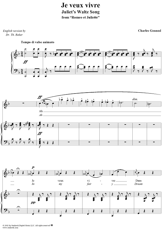 Romeo and Juliet: Juliet's Waltz Song (Arietta)