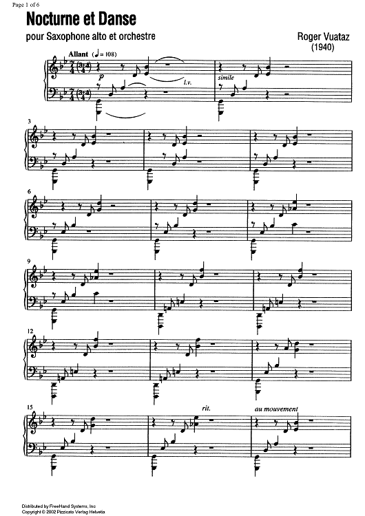Nocturne et Danse Op.58 No. 2 - Harp