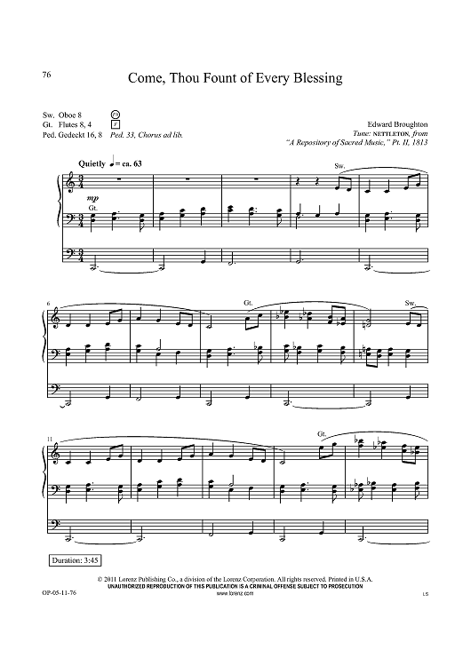 Come, Thou Fount of Every Blessing