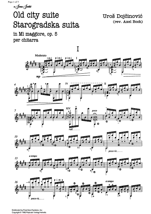 Old City Suite E Major Op. 5