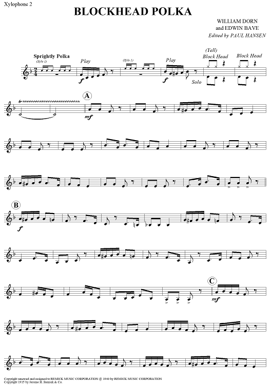 Blockhead Polka - Xylophone 2