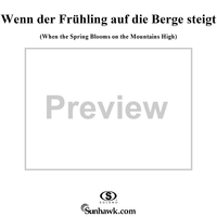 Six Songs from the East, op. 42, no. 6: When the Spring Blooms on the Mountains High  (Wenn der Frühling auf die Berge steigt)