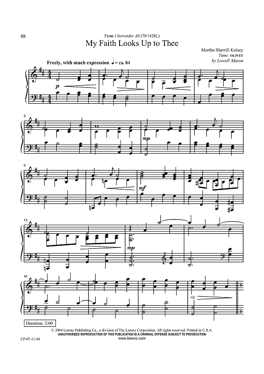 My Faith Looks Up To Thee