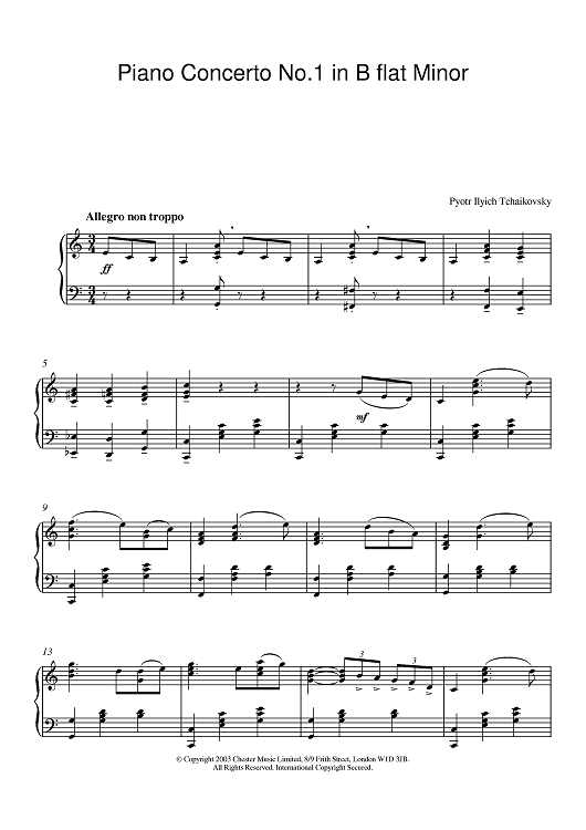 Piano Concerto No.1 in B flat Minor