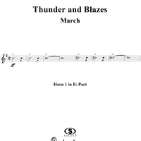 Thunder and Blazes March (Entry of the Gladiators) - E-flat Horn 1
