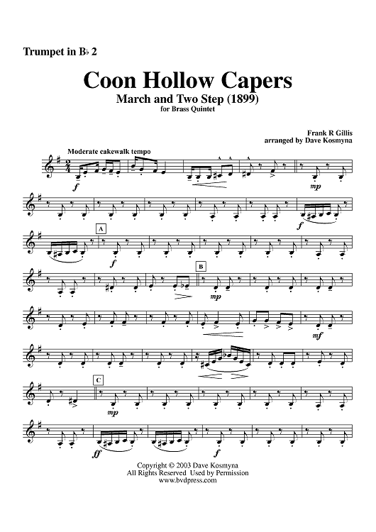 Coon Hollow Capers - Trumpet 2