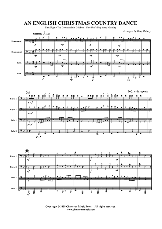 An English Christmas Country Dance - Score