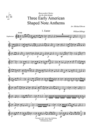 Three Early American Shaped Note Anthems - Euphonium