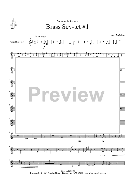 Brass Sev-tet #1 - Horn 2 in F