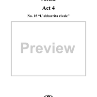 Scene and Duet from "Aida", Act 4